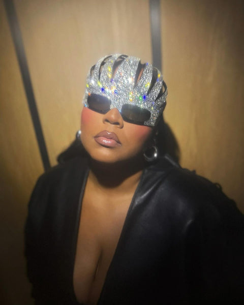 Dalida Crystal Masque Headpiece