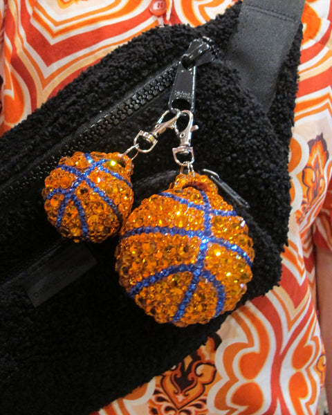 LaBINGBONG Crystal Basketball Bag Charm