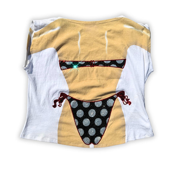 Crystal Polka Dot Bikini Shirt