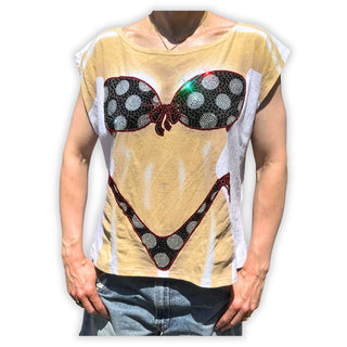 Crystal Polka Dot Bikini Shirt