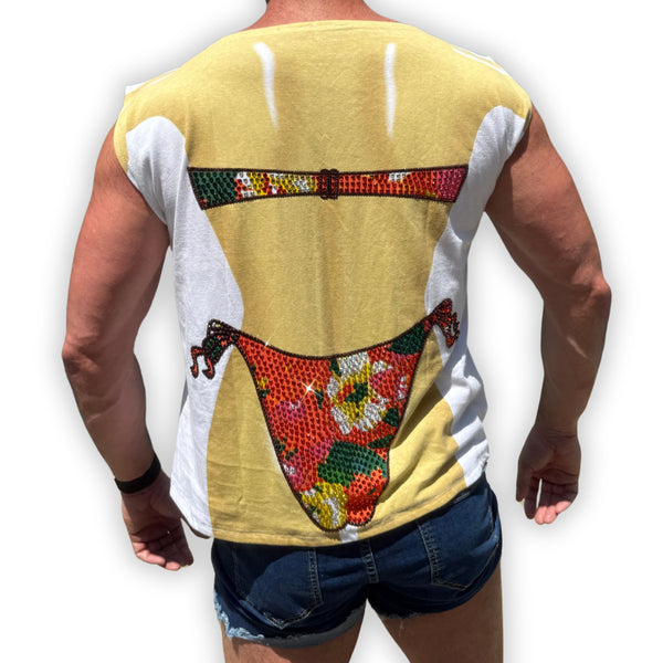 Crystal Tropical Tye Dye Bikini Shirt