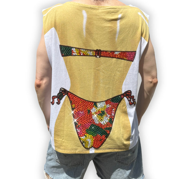 Crystal Tropical Tye Dye Bikini Shirt