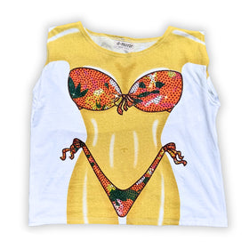 Crystal Tropical Tye Dye Bikini Shirt