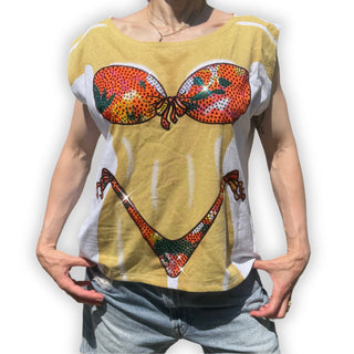 Crystal Tropical Tye Dye Bikini Shirt