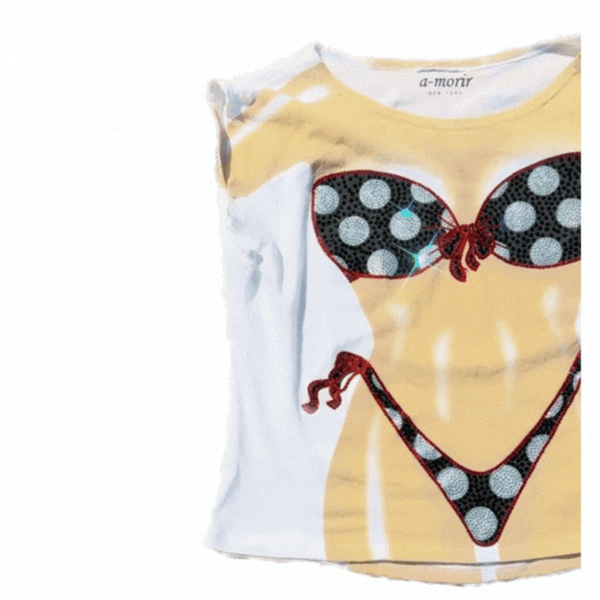 Crystal Polka Dot Bikini Shirt