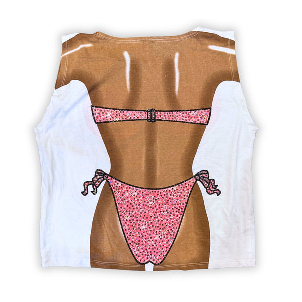 Crystal Pink Seashell Bikini Shirt