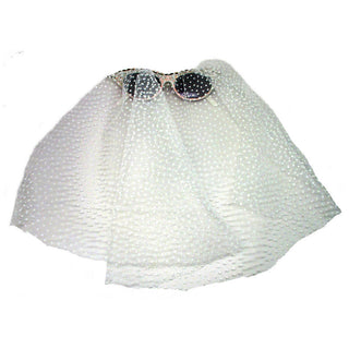 Caroline - White Veil Cat Eye Sunglasses 