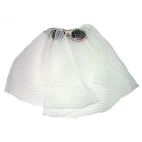 Caroline - White Veil Cat Eye Sunglasses 