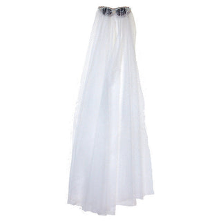 Jacqueline - white long veil cat eye sunglasses 