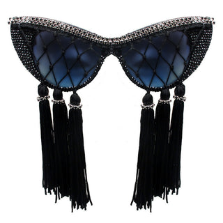 Jett embellished tassels oversize cat eye 