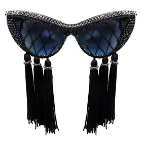 Jett embellished tassels oversize cat eye 