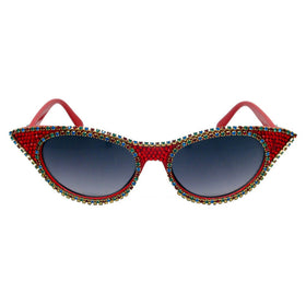 Lori red embellished cat eye