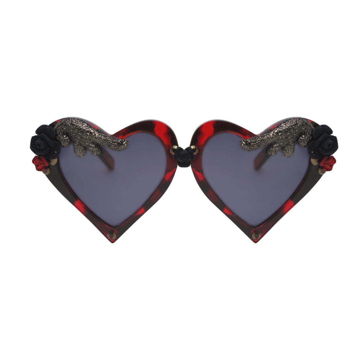 Agnew wing embellished heart shaped frames