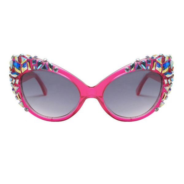 Dando crystal accent oversize cat eye