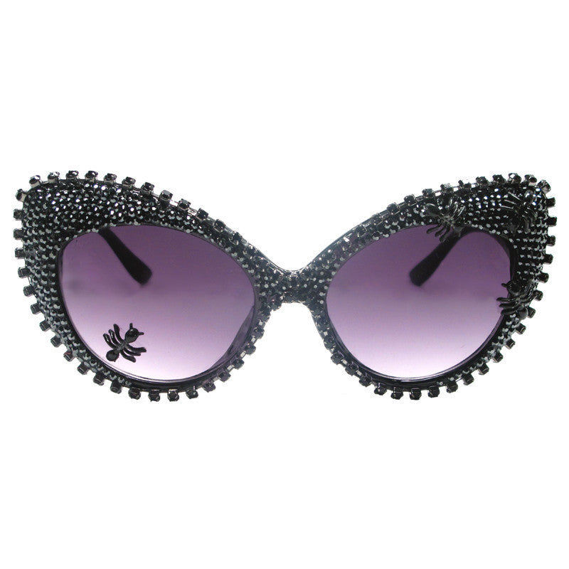 Frances cat eye crystal studded sunglasses