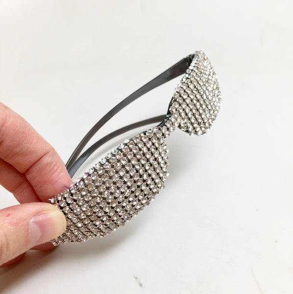 A-Morir JAMES crystal mesh mini retro sunglasses