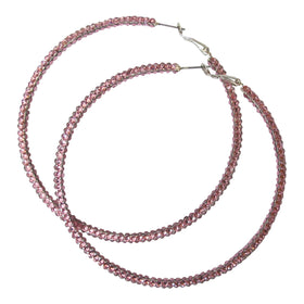 Maxima Crystal Hoop - Baby Pink