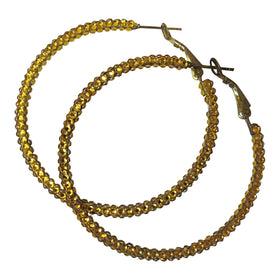 Minima Crystal Hoop - Yellow Gold