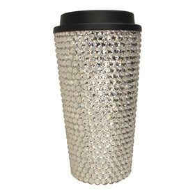 Crystal Travel Coffee Cup - Silver