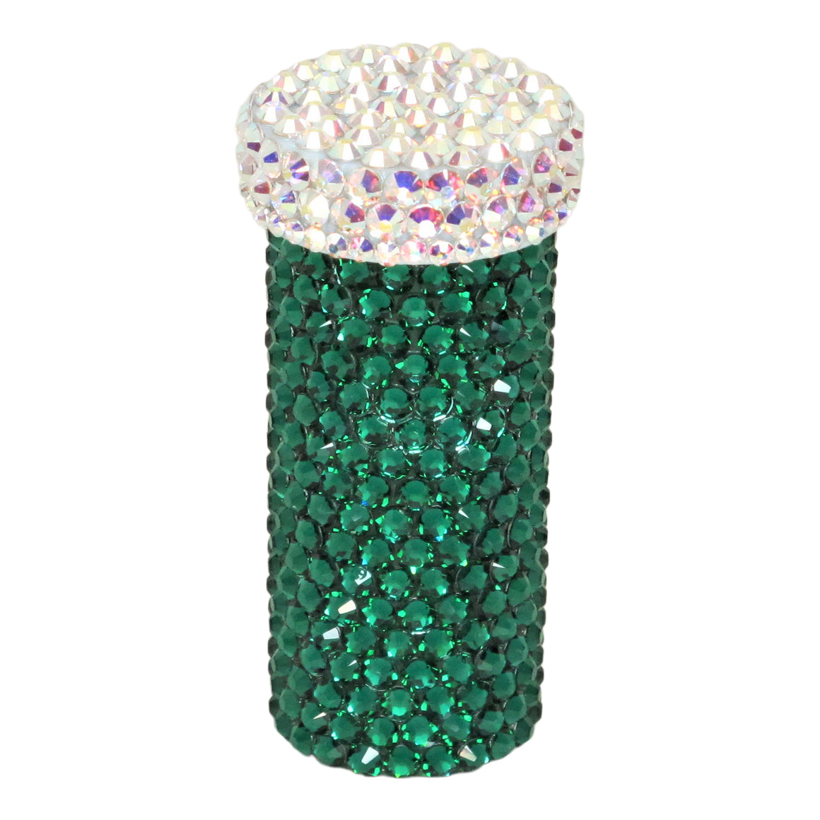 Crystal Pill Bottle in Emerald
