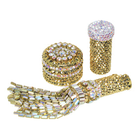 Strassed Smoke Set in Gold