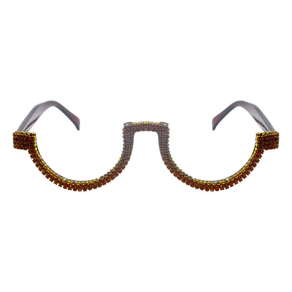 Meyers embellished lenseless half frames