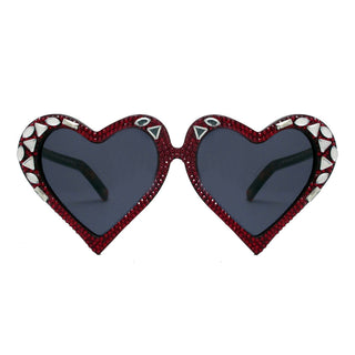 Deily crystal accent heart shaped frames
