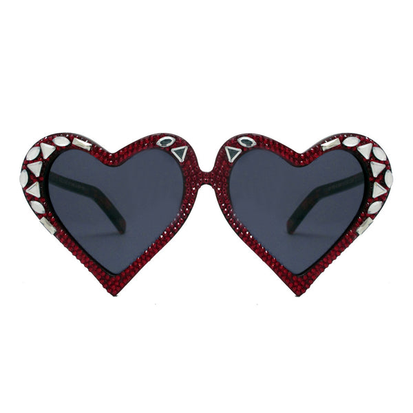 Deily crystal accent heart shaped frames