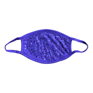 Purple Cotton Crystal Face Mask