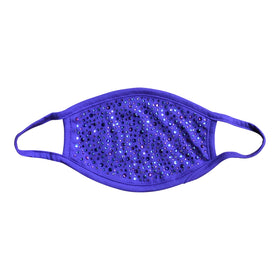 Purple Cotton Crystal Face Mask
