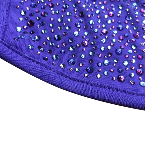 Purple Cotton Crystal Face Mask