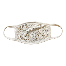 Heather Grey Cotton Crystal Face Mask