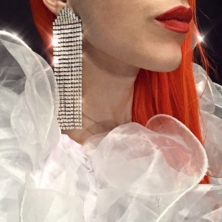 Waterfall Crystal Chain Earrings