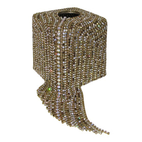 Zsa Zsa Gilded Crystal Tissue Box Cover